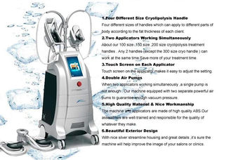 4D Body Slimming Machine Freezing Fat 360 Surround Cooling 4 Handles Cryolipolysis