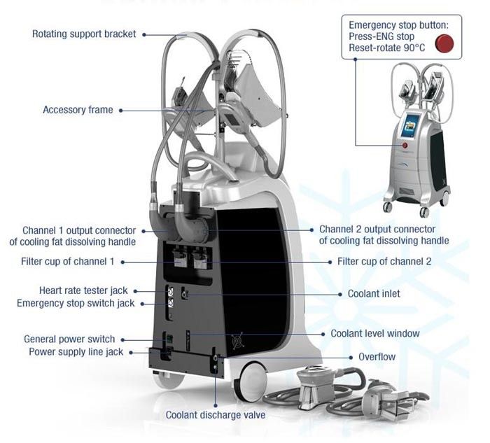 Comfortable Cryolipolysis Body Slimming Machine With 4 Pcs Applicators