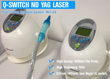 1064 nm / 532 nm ND YAG Laser Tattoo Removal Machine , Tattoo Laser Removal Equipment