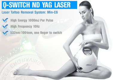 1064 nm / 532 nm ND YAG Laser Tattoo Removal Machine , Tattoo Laser Removal Equipment