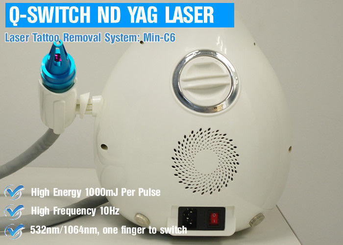 1064nm ND YAG Laser Machine Q Switched , Tattoo Laser Removal Equipment