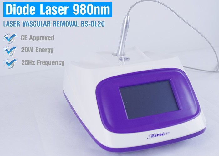 980nm Wavelength Laser Vascular Removal Machine For Facial Spider Vein Removal