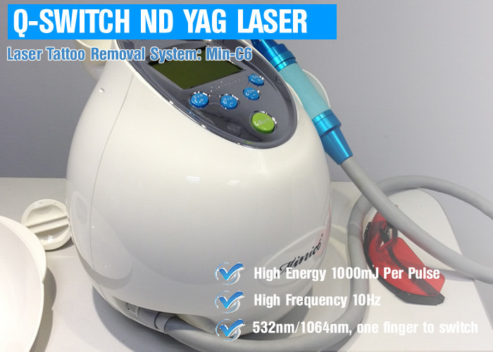 1064 nm / 532 nm ND YAG Laser Tattoo Removal Machine , Tattoo Laser Removal Equipment